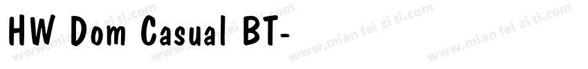 HW Dom Casual BT字体转换